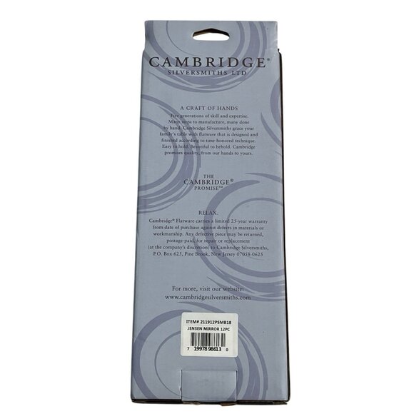 Cambridge‎ Silversmiths Flatware Set Jensen Mirror Service For 4 12Pc Classic - Picture 2 of 6